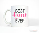 Best Aunt Ever Ceramic Coffee Mug, Cute Tea Cup Gift