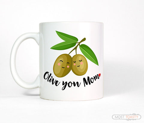 Olive You Mom Cute I Love You Mother's Day Coffee Mug Gift