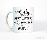 New Aunt Coffee Mug, Pregnancy Reveal Gift for Sister