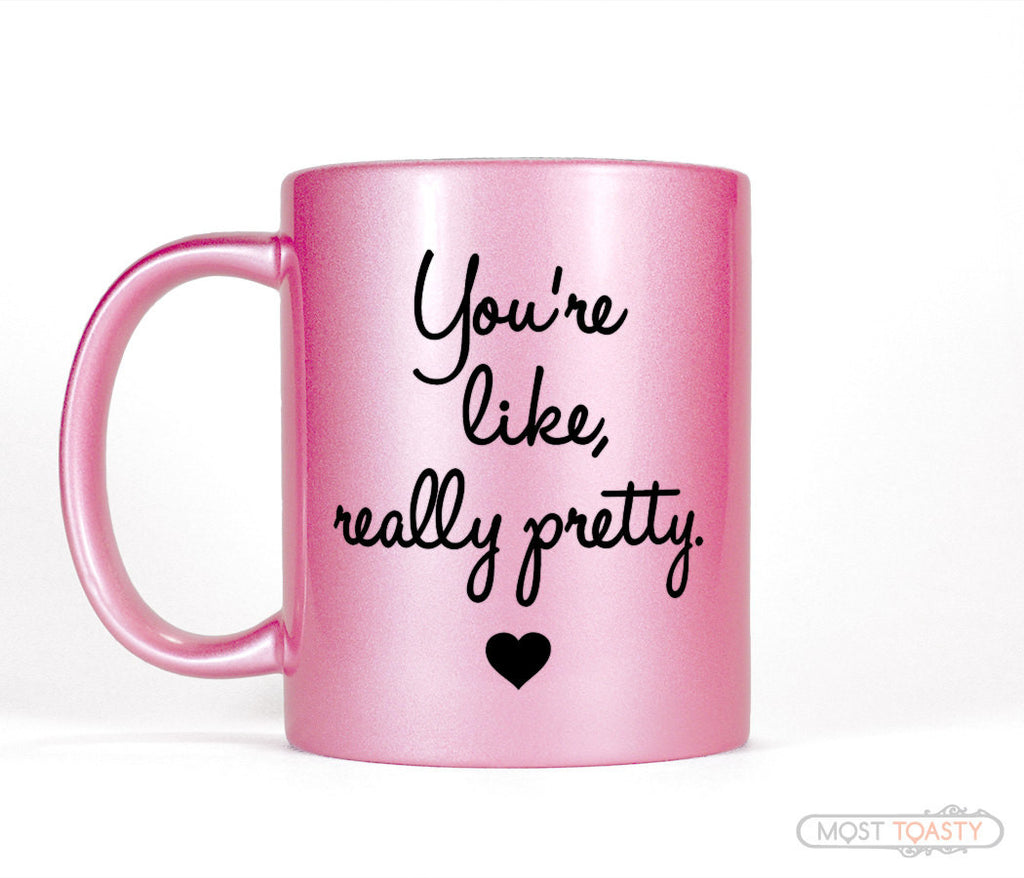 Mean Girls 15 Oz Mug With Pink Handle Inside 